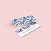 Sakura Floral Navy Small Business Dank u kaart