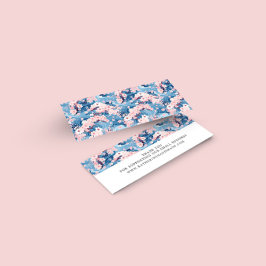 Sakura Floral Navy Small Business Dank u kaart