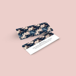Sakura Floral Navy Small Business Dank u kaart