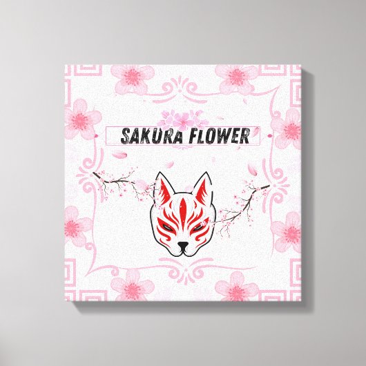 Sakura Flower - De schoonheid van de Japanse kerse Canvas Afdruk (Voorkant)