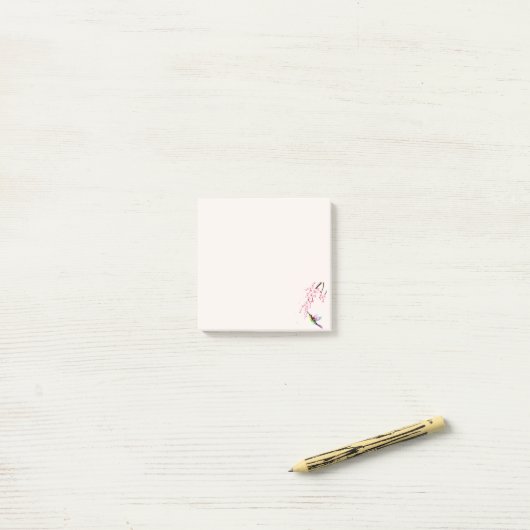 Sakura Flower & Humming Bird Post-It Notes (Op bureau)