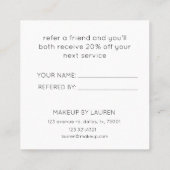 Sakura Flower Navy Waves Loyalty Kaart Vierkante Visitekaartje (Achterkant)