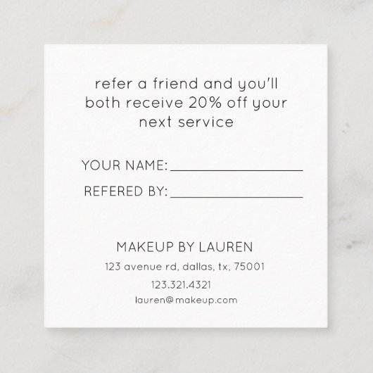 Sakura Flower Navy Waves Loyalty Kaart Vierkante Visitekaartje (Achterkant)