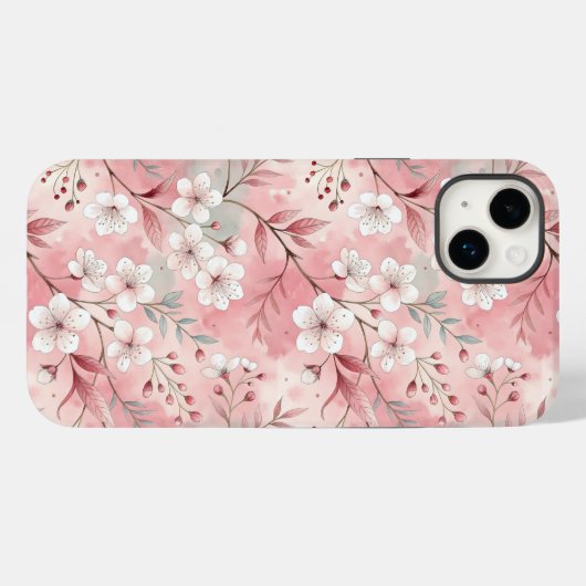 Sakura Flower Pattern Pink Case-Mate iPhone Case (Achterkant (horizontaal))