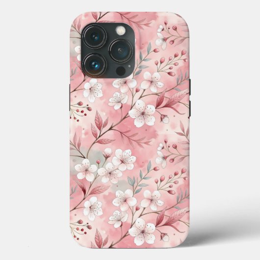 Sakura Flower Pattern Pink Case-Mate iPhone Case (Achterkant)