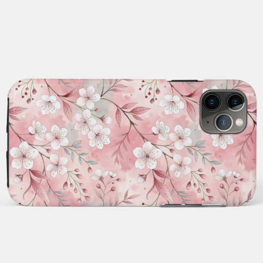 Sakura Flower Pattern Pink Case-Mate iPhone Case (Achterkant (horizontaal))
