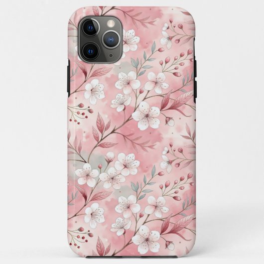 Sakura Flower Pattern Pink Case-Mate iPhone Case (Achterkant)