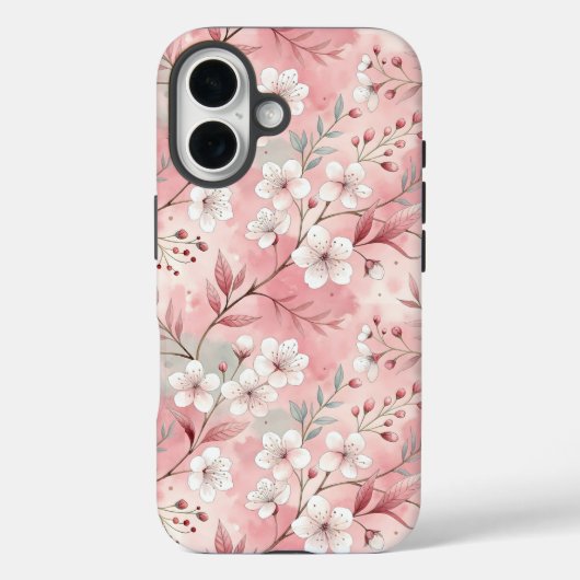 Sakura Flower Pattern Pink Case-Mate iPhone Case (Achterkant)