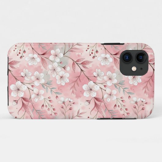 Sakura Flower Pattern Pink Case-Mate iPhone Case (Achterkant (horizontaal))