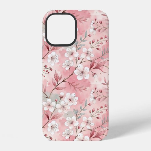 Sakura Flower Pattern Pink iPhone Hoesje (Achterkant)