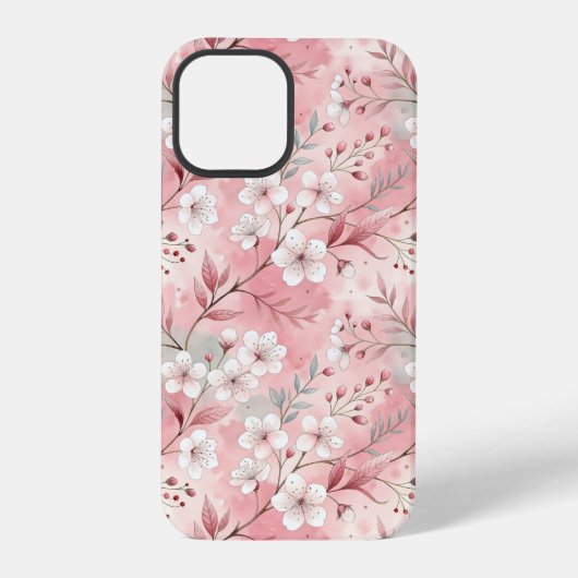 Sakura Flower Pattern Pink iPhone Hoesje (Achterkant)