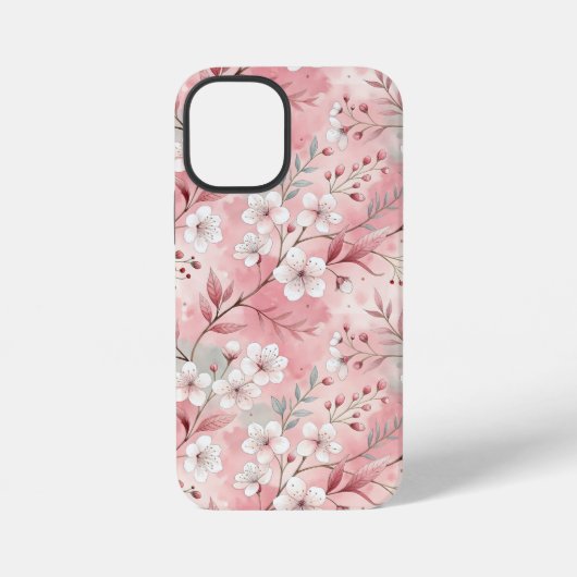 Sakura Flower Pattern Pink iPhone Hoesje (Achterkant)