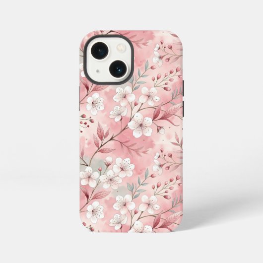 Sakura Flower Pattern Pink iPhone Hoesje (Achterkant)
