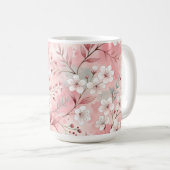 Sakura Flower Pattern Pink Koffiemok (Voorkant rechts)