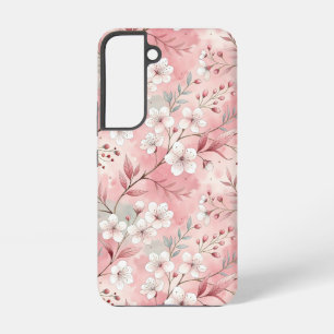 Sakura Flower Pattern Pink Samsung Galaxy Hoesje