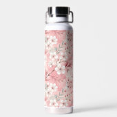 Sakura Flower Pattern Pink Waterfles (Achterkant)