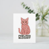 Sakura Flowers Cat Feeling Bloomy Briefkaart (Staand voorkant)
