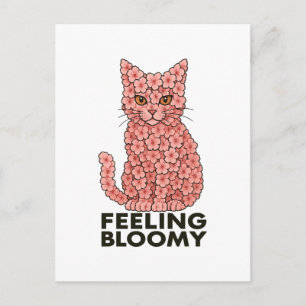 Sakura Flowers Cat Feeling Bloomy Briefkaart
