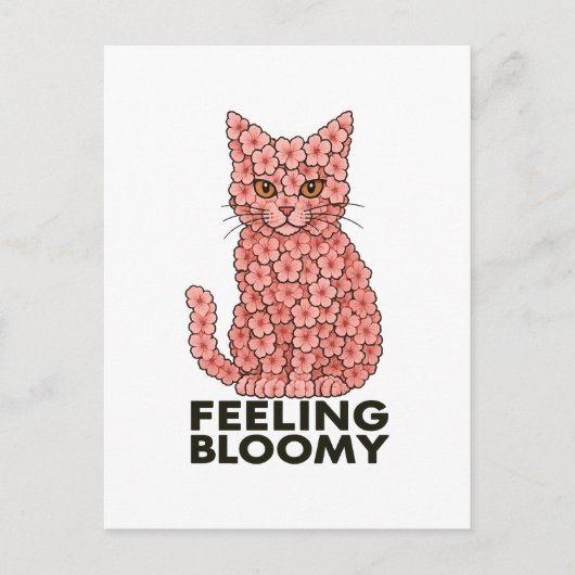 Sakura Flowers Cat Feeling Bloomy Briefkaart (Voorkant)