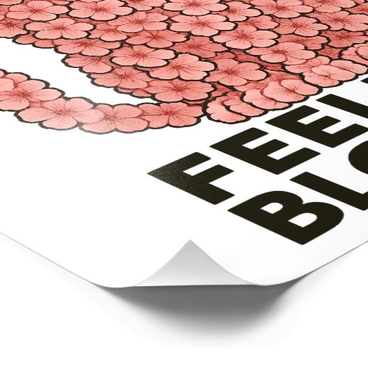 Sakura Flowers Cat Feeling Bloomy Foto Afdruk (Hoek)