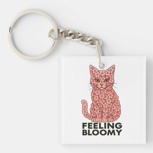 Sakura Flowers Cat Feeling Bloomy Sleutelhanger (Voorkant)