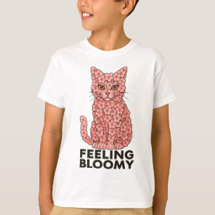 Sakura Flowers Cat Feeling Bloomy T-shirt