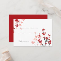 Sakura Flowers Red Cherry Blossom Asian Wedding