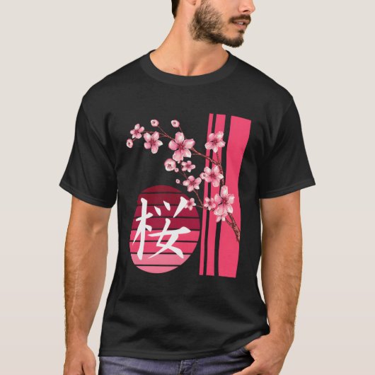 Sakura Flowers Spring Cherry Blossom Japans Kan T-shirt (Voorkant)