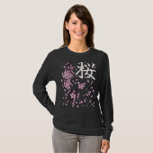 Sakura Flowers Spring Cherry Blossom Japans Kan T-shirt (Voorkant volledig)
