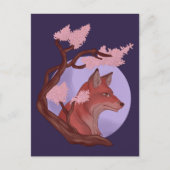 Sakura Fox Briefkaart (Voorkant)