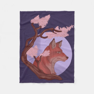 Sakura Fox Fleece Deken