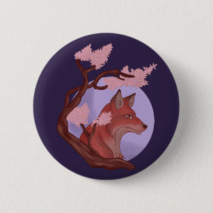 Sakura Fox Ronde Button 5,7 Cm