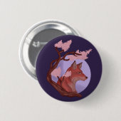 Sakura Fox Ronde Button 5,7 Cm (Voorkant /achterkant)