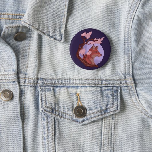 Sakura Fox Ronde Button 5,7 Cm (In situ)