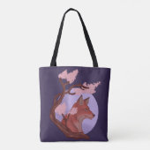 Sakura Fox Tote Bag (Achterkant)