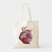 Sakura Fox Tote Bag (Voorkant)