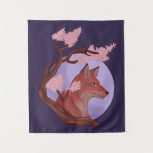 Sakura Fox Wandkleed