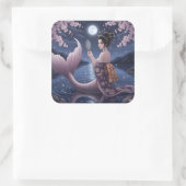 Sakura Gaze Vierkante Sticker (Tas)