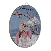 Sakura Geisha Bird in the Snow Cherry Blossom Dartbord (Voorkant Links)