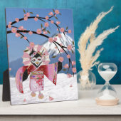 Sakura Geisha Bird in the Snow Cherry Blossom Fotoplaat (Zijkant)