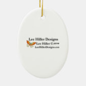 Sakura Geisha Bird in the Snow Cherry Blossom Keramisch Ornament (Achterkant)