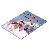 Sakura Geisha Bird in the Snow Cherry Blossom Notitieboek (Linkerzijde)