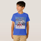 Sakura Geisha Bird in the Snow Cherry Blossom T-shirt (Voorkant volledig)