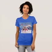 Sakura Geisha Bird in the Snow Cherry Blossom T-shirt (Voorkant volledig)