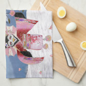 Sakura Geisha Bird in the Snow Cherry Blossom Theedoek (Quarter Fold)