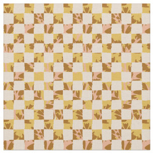 sakura geruite quilt - levendig mozaïek roze geel  stof