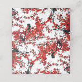 Sakura gevouwen plaats kaart plaatskaartje (Buitenkant ongevouwen)