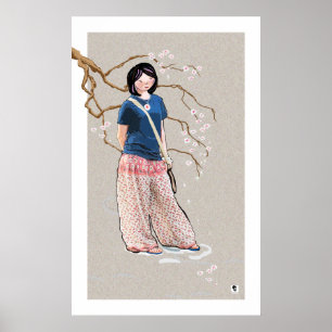 Sakura girl poster