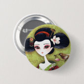 Sakura Girl Ronde Button 5,7 Cm (Voorkant /achterkant)