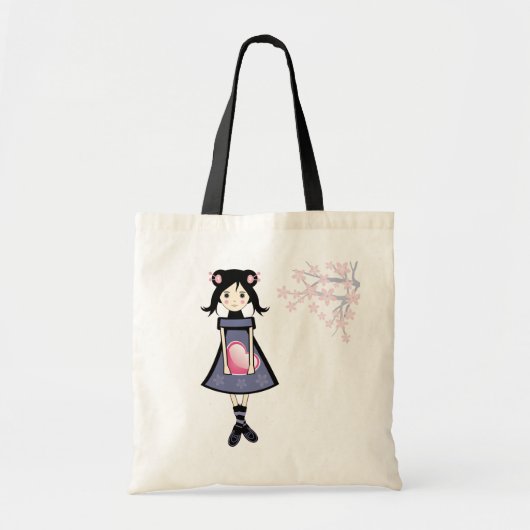 Sakura Girl Tote Bag (Voorkant)